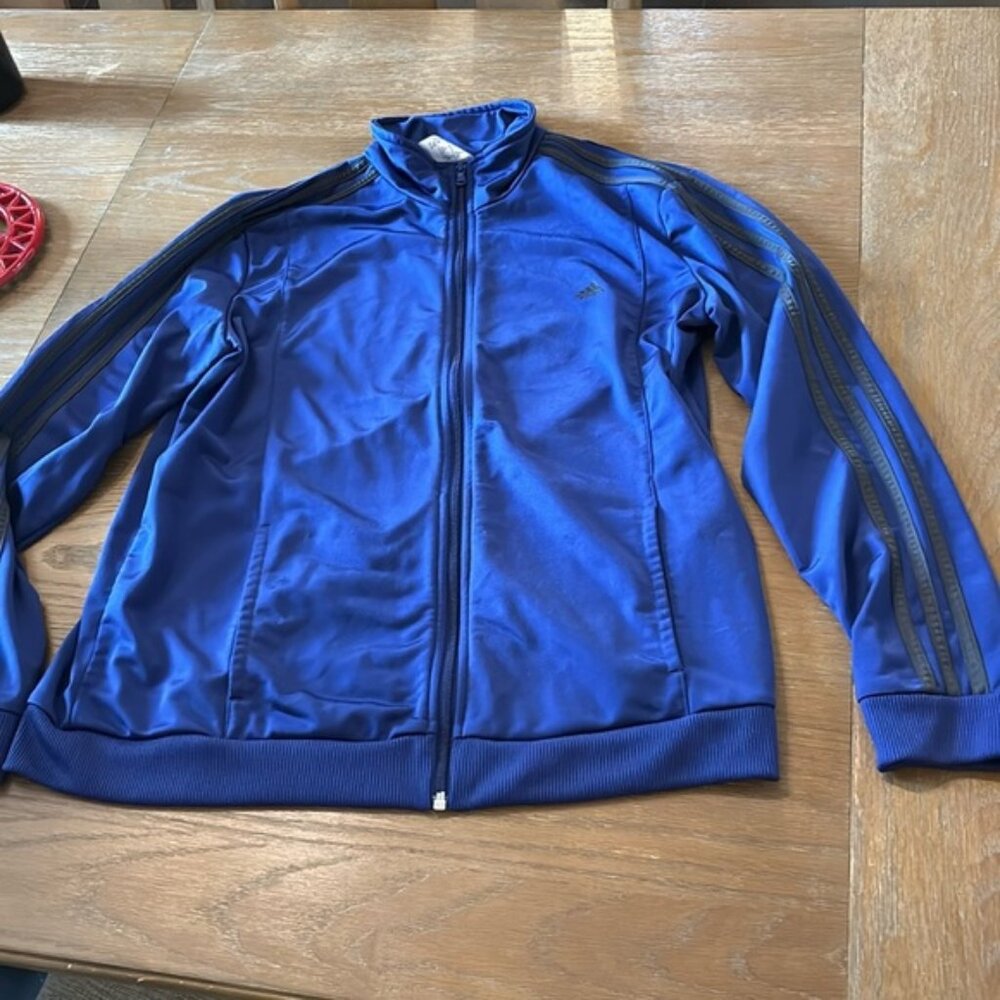 Adidas blue track jacket xl
